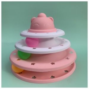 รางบอลแมวทาวเวอร์ 3 ชั้น รางบอลสำหรับแมว  ของเล่นแมว #P004