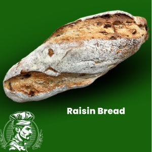 Homemade Soft Raisin Bread 350g - ขนมปังฝรั่งเศส Raisin Bread โฮมเมด เนื้อนุ่ม หอม อบสดใหม่ทุกวัน