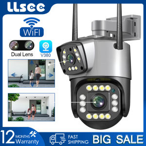 LLSEE V380 PRO 4K 8MP PZT CCTV IP security camera wireless WIFI outdoor surveillance camera AI mobile tracking infrared night vision