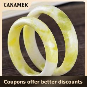 【 CANAMEK 】 Floating Flowers Yellow Turmeric Jade Jade Bracelets Jade Bracelets Gifts Jade