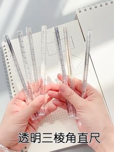 ABS Hardy Three Dimension Triangle Simple Style Ruler Architect Painting Measurement Tidak Licin Pembaris Ukur测量文具用品