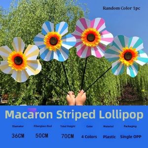 CUFEI Hand Held Rotating Sunflower Windmill Diameter 20/36cm Multistyles Rotating Sunflower PVC Garden Yard Wind Spinner Outdoor Party Picnic Decor
