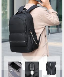 Tas Ransel Laptop Mochila Everyday Business Travel Waterproof With USB Port
