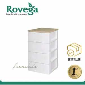 LEMARI LACI PLASTIK ROVEGA TRENDY MAGNUM SUSUN 4 CKH 440 [ROVBOX]