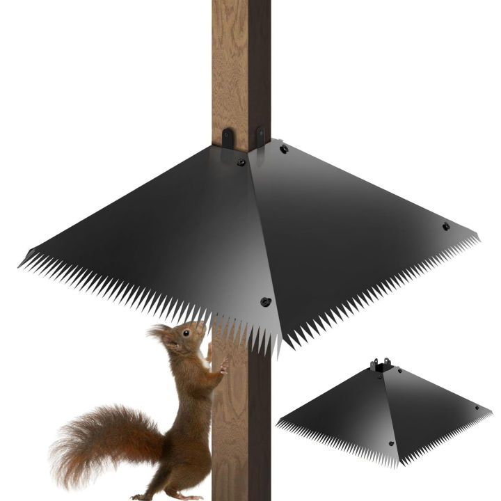 Westcoolpet Sharp Edge Squirrel Baffle Metal Squirrel Baffle Pole Mount ...
