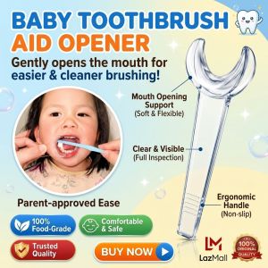 Children Toothbrush Trainer Toddler Teeth Cleaning Brush Kids Oral Care Training Aid Easy Use Toothbrush for Daily Brushing and Oral Hygiene