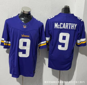 Áo đấu bóng bầu dục NFL thế hệ 3 đội Vikings áo thun ngắn tay NFL kiểu Mỹ thêu hàng có sẵn 18