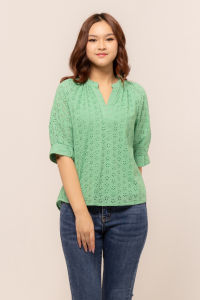 RIMINI - Atasan Bluss Wanita V-Neck Berlengan Jumbo Size XS-3XL - Zuri Top 7233