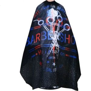 Professional Barber Haircutt Hair Salon Blue Shawl Hair Hairdresser Apron Barber Rotating Light Pattern Hairdressing