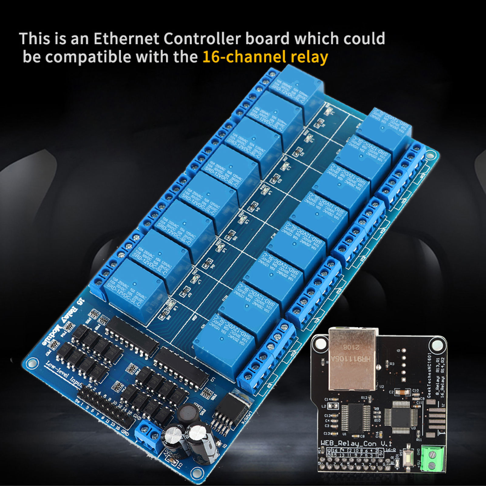 Meterk Ethernet Realy Controller WEB Server Control Module 16 Channel ...