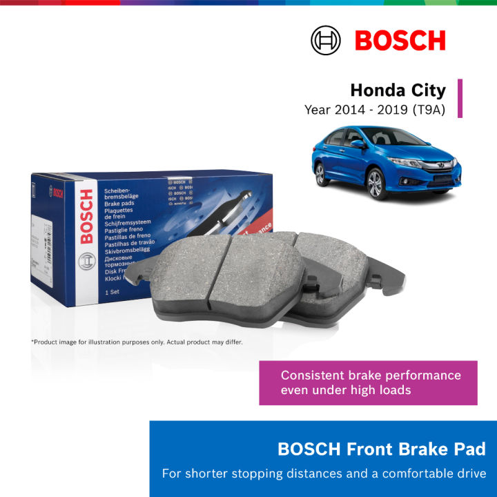 Bosch Genuine Front Brake Pads for Honda City GM6 T9A 3rd Gen (2014
