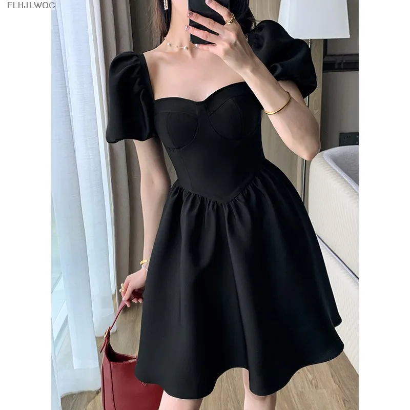 French Design Little Black Dresses New 2023 Party Meeting Date Girls Slim Fitted A Line Cute Mini Dress Lazada PH