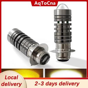 [COD] AqToCna Ship within 24 hours Universal 12V Dual Color Headlight Bulbs P15D H6 PX15D LED Motorcycle Headlight H6 Scooter Motobike Head Lamp
