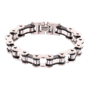 Stainless Steel Punk Motorcycle Bracelet For Men Secure Lock Comfortable Wear Wrist Bangle Hand Wristband