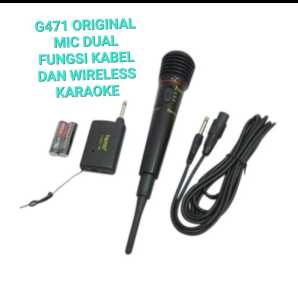 G471 ORIGINAL MIC DUAL FUNGSI 2IN1 WIRELESS MIK WIRELES MIKROPON MIKROPHONE SOUNDBEST MICROPHONE KAR
