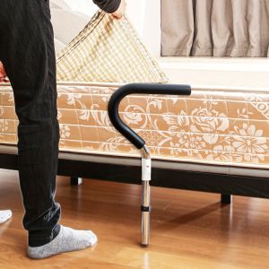 Elderly Stand up Auxiliary Device Foldable Elderly Bedside Armrest Unilateral Railing Get up Shatter-resistant Power Frame