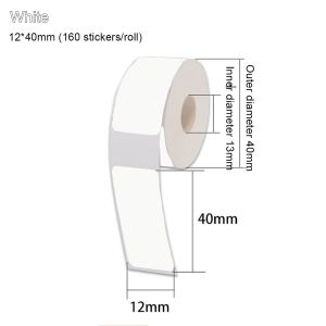 FZIPUA 1240MM Adhesive Label Maker Paper Thermal Sensitive Paper Back Adhesive Price Label Versatile Clear Printing Thermal Sensitive Paper Tags for P15/P12/P11/D30/D32/D35/Q30 Kitchen Storage