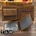 (Wholesale)(Genuine Leather) Bag, Nubuck Leather, TLH-206 Short, Brown, Mens Wallet, Bag. 100% Genuine Cow Guaranteed. Delivery within 1 day. Thai Leather Hub. 