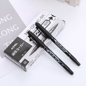 1pc Oil Based Double Headed Marker Pen Waterproof Makeup Tattoo Eyebrow Tracing Positioning Pen Durable Not Easy To Wipe