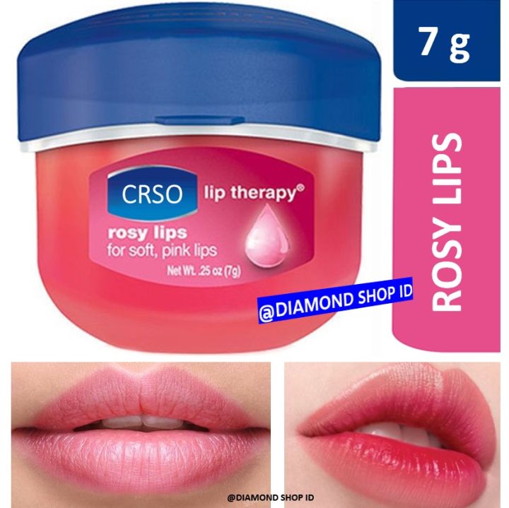 TERMURAH !!! CRSO Lip Therapies Rosy Lips SOFT PINK Made in USA / Lipbalm Liptint Lipgloss Pelembab Bibir Pemerah Bibir Pink Korea Mirip Vaseline Lip Therapy Vaseline Lip Balm Anak Sekolah Make Up Mencerahkan Bibir Hitam Bibir Kering Jadi Bibir Pink Alami