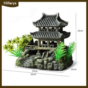 [Hillarys] Simulation Decoration Fish Tank Ornament Ornament Resin Aquarium Ornament Fish Tank Landscape House Model Aquarium Ornament