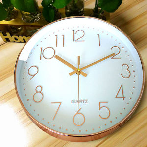 Quartz clock 12 inches modern minimalist wallclock living room numbers wall clock