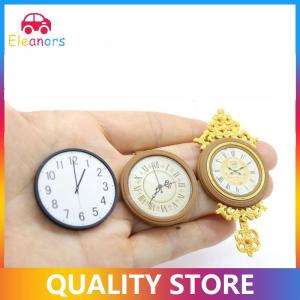 [Eleanor] 1Pcs Pretend Play Furniture Toy 1:12 Dollhouse Miniature Retro European Wall Clock Play Doll House Home Decor Accessories