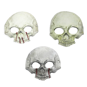 Halloween Mask Skull Skeleton Mask Half Face Skull Mask for Cosplay Masquerade Party Pu Foaming Skeleton Mask Gifts