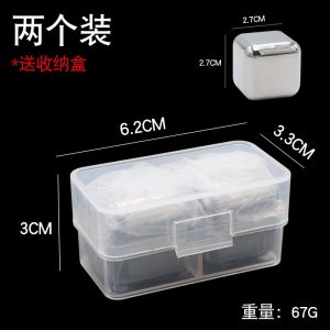 Ais Batu Guna Semula Stainless Steel Ice Cubes Set Reusable Chilling Stones for Cooling Cube Chilling Rock 不锈钢金属冰块速冻冰粒
