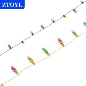 [COD]🔥🔥🔥ZTOYL 1M Dollhouse Miniature Festival decorative lamp string Fake Lights bulb 1 12