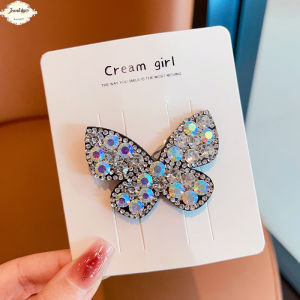 Kẹp tóc hình bướm kim cương sáng cho tóc mái tóc lệch trán và sau đầu kẹp tóc thời trang thanh lịch và dễ thương