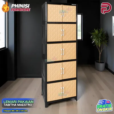 Lemari Plastik Tabitha Mestro Tabitha Mini Susun 4 Lemari Pakaian Plastik Lemari Pintu Serbaguna