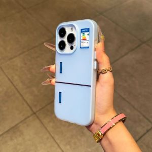 Phone Case For Samsung A16 A17 A23 A24 A26 A32 A36 A53 A54 A55 A56 A02S A03S A03 A04E A04 A05 A05S A06 A07 A12 A125 A13 A13LIE A04S A14 A15 Casing Samsung F04 F05 F14 F12 F23 Refrigerator Silicone 2 in1 Jelly Couple Soft TPU Case Cover GDK032A