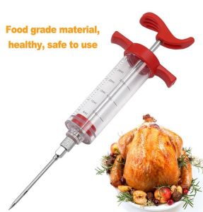 Bộ Ống Kim Tiêm Bơm Gia Vị Ướp Thịt Nướng Gà Ủ Muối Gà Tây Giáng Sinh  Tiện Lợi Màu Đỏ PVN5978