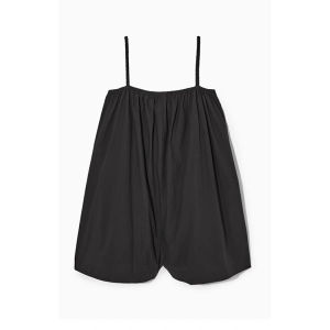 เดรสเอี๊ยมสายเดี่ยวสีดำ สายเสื้อปรับความยาวได้ รอบอกเป็นยางยืด ไซด์ใหญ่ สาวอวบใส่ได้ เซ็กซี่ กางเกงทรงเอ พรางหุ่น ชุดไปทะเล #8909