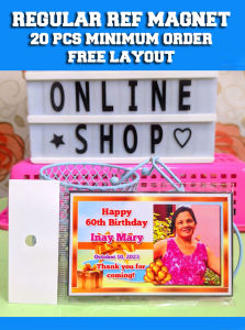 50th 60th 70th Birthday Personalized Regular Ref Magnet Souvenir Giveaways (FreeLayout-20pcs Minimum) party supplies