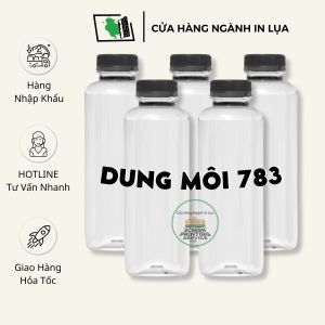 Combo 5 chai 1 lít Dung môi chậm khô 783 cho mực in lụa hệ dầu