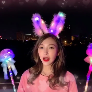 Light Up Rabbits Ear Headbands Halloweens Headbands Birthday Party Hair Band for Kids and Adults