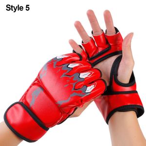DORADO 1Pair Half Finger Boxing Gloves Professional Versatile Kickboxing Gloves Leather Cushion Training Gloves for Adult Sanda Boxing UFC Training