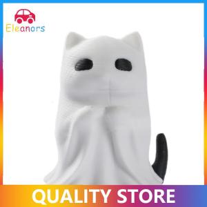 [Eleanor] 1Pcs Home Decoration Crafts Mini Kitten Ghost Ornament Cute Desktop Atmosphere Halloween Feeling Send Girlfriend Cat Gift