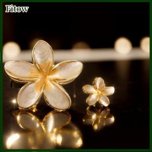 Fitow Gradient Alloy Oil Dropping Lily Flower Hair Clip Versatile Hair Accessory For Summer Beach Vocation Headwear Cute Hair Accessories For Girl