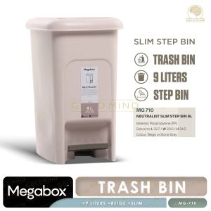 Megabox Neutralist Trash Bin / Basurahan / Slim Type ( Step & Swing Type)