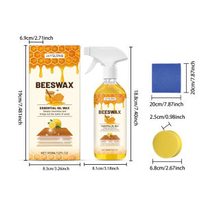 Jaysuing Beeswax Spray Furniture Polish Wood Cleaner Wood Floor Polish - For Living Room Kitchen and Wooden Furniture Floors 335ml