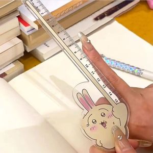 FLAIRBOX การ์ตูนลายการ์ตูน ไม้บรรทัดโปร่งใส ตลกๆ น่ารักน่ารักๆ ไม้บรรทัดตรง15ซม. เครื่องเขียนสเตชันเนอรี สร้างสรรค์และสร้างสรรค์ ไม้บรรทัดตรง chiikawa คอเล็กชั่น