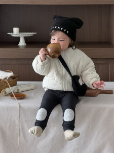 Baby autumn and winter outdoor clothing Korean-style childrens wear 2025 Winter girls plaid quilted cotton jacket set childrens cotton coat