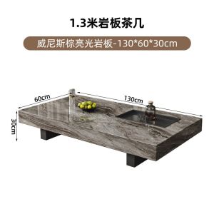 AUREO Italian Rock Slab Coffee Table Living Room Marble Coffee Table 2024 New Square Coffee Table