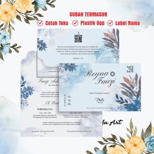 (50 Pcs) Cetak Undangan Nikah Undangan Pernikahan Undangan Khitan Murah Artistik Rustik MQ104 Bisa COD Free Plastik opp dan Label nama