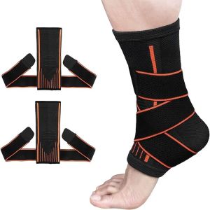 CC SP Elastic Men Foot Strap Belt Achilles Tendon Retainer Foot Bandage Fixed Ankle Elasticity Black Foot BraceTop Ankle Support Foot Protection Foot Guard Ankle Brace