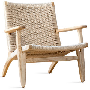 Loft Home Japandi Wood Woven Rope 1 Seater Sofa CH25