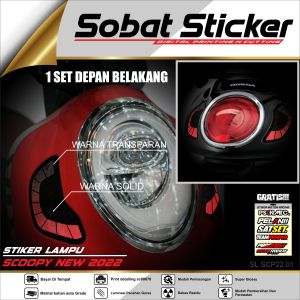 SB STIKER LAMPU ALIS VARIASI MOTOR SCOOPY NEW 2022